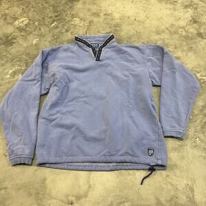 Vintage Kuhl Alf Men's Blue Aztec Sweatshirt Pullover Hiking Mountain Size Small